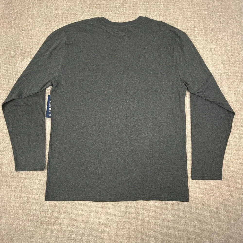 Stafford Sleepwear Shirt Men XL Gray Knit Cotton Classic Fit Performance Comfort